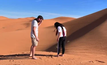 couple in desert